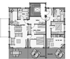 Grundriss des Fünf Familienhauses zum Wohnen am Bodensee - ZMH.com